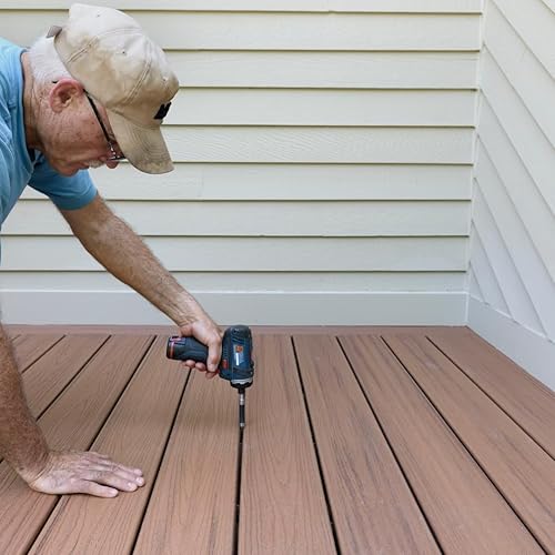 100 Stück WPC Dielen Clips, 6 mm Befestigungsclips aus Kunststoff für WPC Terrassendielen, verdeckte T-Clip-Befestigung + Edelstahlschrauben + Bit, Set für terrasenboden - Cheap-Us