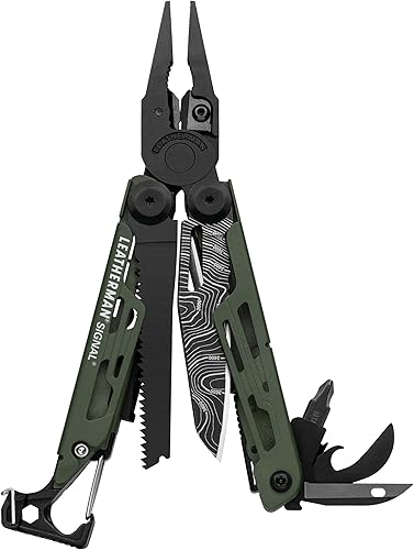 Leatherman Signal – Hochwertiges Multi-Tool mit 19 praktischen Werkzeugen – Multifunktionstool für den Outdoor- und Camping-Bereich – Grün - Cheap-Us