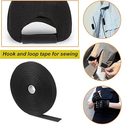 WSZJINB 5m x 2.5cm Kabelbinder Klettband wiederverschließbar mit 25 Schnalle, Schwarz Klett Kabelbinder, Klettverschluss Band für Kabelmanagement，Kabel Organizer - Cheap-Us