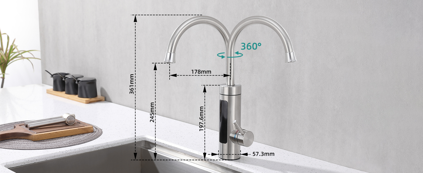 wasserhahn mit durchlauferhitzer küche