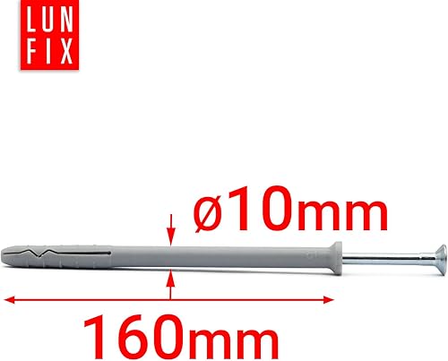 Lun Fix Schlagdübel 6,0x40mm -Nageldübel 200 Stük - Dübel Schraube - Rahmendübel - Schnellmontage Dübel - Schlagschraube - Senkkopf - Cheap-Us