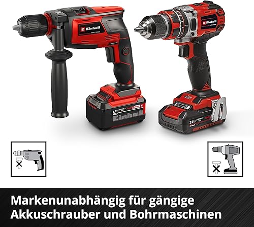 Original Einhell L-CASE 40-tlg. Bit- und Bohrer-Set (25-mm-Bits, Schnellwechselbithalter, Steckschlüssel, Senker, Metall-, Stein- und Holzbohrer inkl. Aufbewahrungsbox) - Cheap-Us