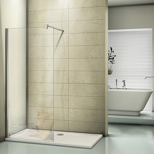 Duschwand 100x200cm Walk in Dusche Duschtrennwand 10mm Easy-clean Nano Glas Duschabtrennung - Cheap-Us
