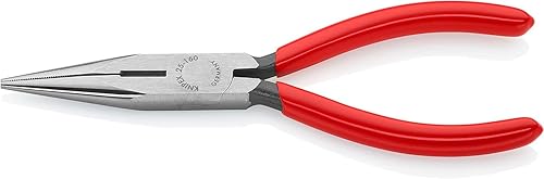 KNIPEX Flachrundzange mit Schneide (Radiozange) mit Kunststoff überzogen schwarz atramentiert 160 mm 25 01 160 - Cheap-Us