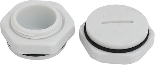 sourcing map PG16 Nylon Außengewinde Kabelverschraubung Schraube Endkappe Abdeckung Grau 10 Stück - Cheap-Us