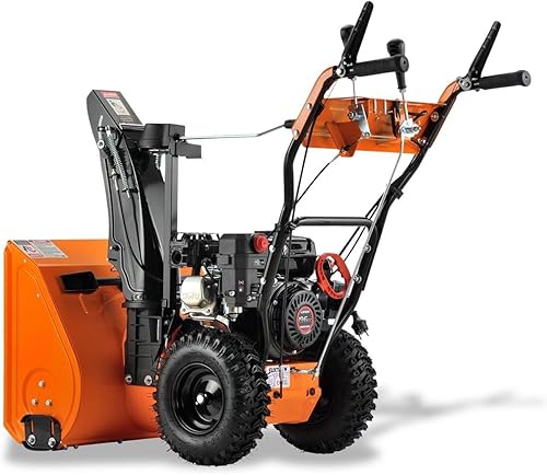 FUXTEC Benzin Schneefräse FX-SF2196 mit 196ccm (5,5 PS) 4-Takt-Motor - 61 cm Räumbreite, 51 cm Räumhöhe &11m Auswurfweite – E-Start, 4 Vorwärtsgänge & 1 Rückwärtsgang – schwenkbarer Auswurfschacht - Cheap-Us