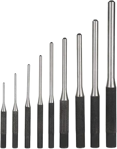 Akozon Centre Punch Markierung Loch Werkzeug 9PCS Stahl Rolle Pin Punch Set Mechanik Professional Tool Kit - Cheap-Us