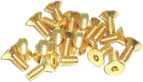 M2,5x6 DIN7991 goldene Senkkopfschraube Stahl 12,9 Titan Nitrid beschichtet 20 Stück Stahl Schraube Senkkopf mit TIN Beschichtung - Cheap-Us