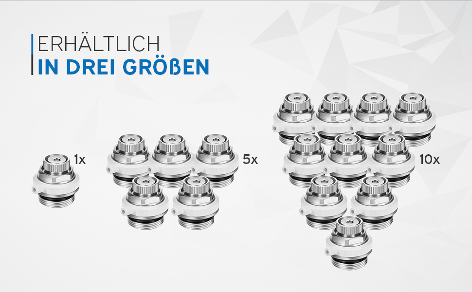 kör4u Heizungs-Entlüftungsstopfen A20329 Set-Größen