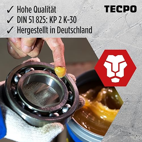 TECPO 10x Universal Mehrzweckfett 400g– Kartusche Schmierfett, Lithiumfett, Universalfett, KFZ-Schmierung, wasserbeständig - Cheap-Us