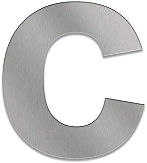 ZALAFINO Hausnummer aus Edelstahl in anthrazit/schwarz / DB703 / Edelstahl natur 0-9 und a-f - Größe konfigurierbar (20 cm, 5) - Cheap-Us