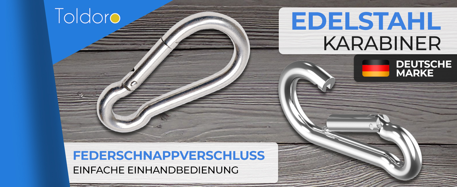 Edelstahl Karabiner