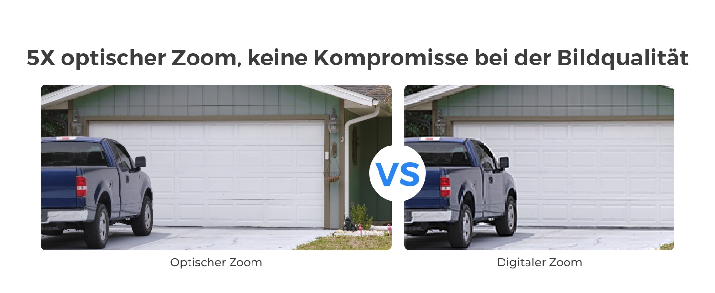 5X optischer Zoom, keine Kompromisse bei der Bildqualität