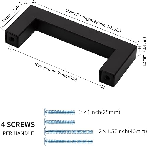 LONTAN 10 Stück schrankgriffe Schwarz Griffe Schwarz 128mm lochabstand Küchengriffe Schwarz Möbelgriffe Griffe für Küchenschränke Schwarz Griffe Küche Griffe Möbel Türgriffe Küche - Cheap-Us