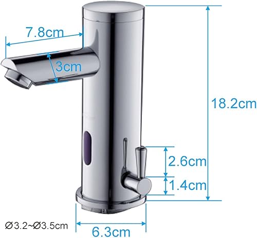 Auralum Automatischer Sensor Wasserhahn Infrarot badarmaturen waschtischarmatur Mischbatterie 18,2cm hoch - Cheap-Us