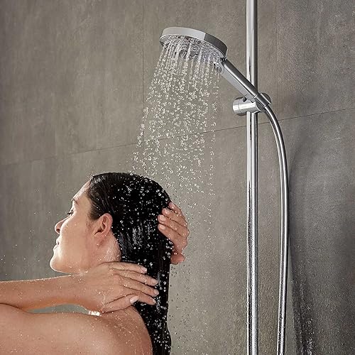 hansgrohe Raindance Select S - Duschkopf, Handbrause mit 3 Strahlarten, runde Duschbrause (150 mm), Brausekopf mit Antikalk-Funktion, Chrom, 28588000 - Cheap-Us