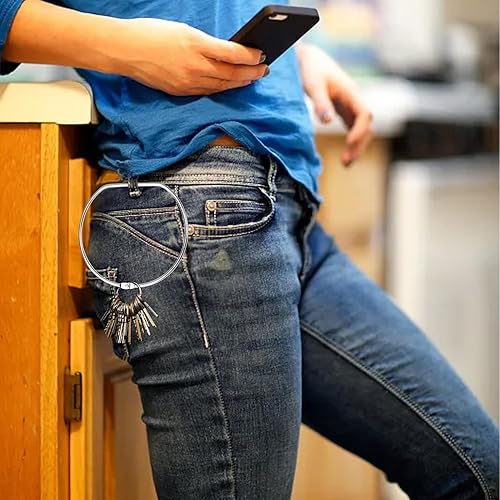 2 Stück Schlüsselringe, AMONENZ Metall Organizer Ring, 150 mm Towel Rings, für Badezimmer, Küche, Schals, Krawatten, Handtücher und Dekorative Accessoires - Cheap-Us