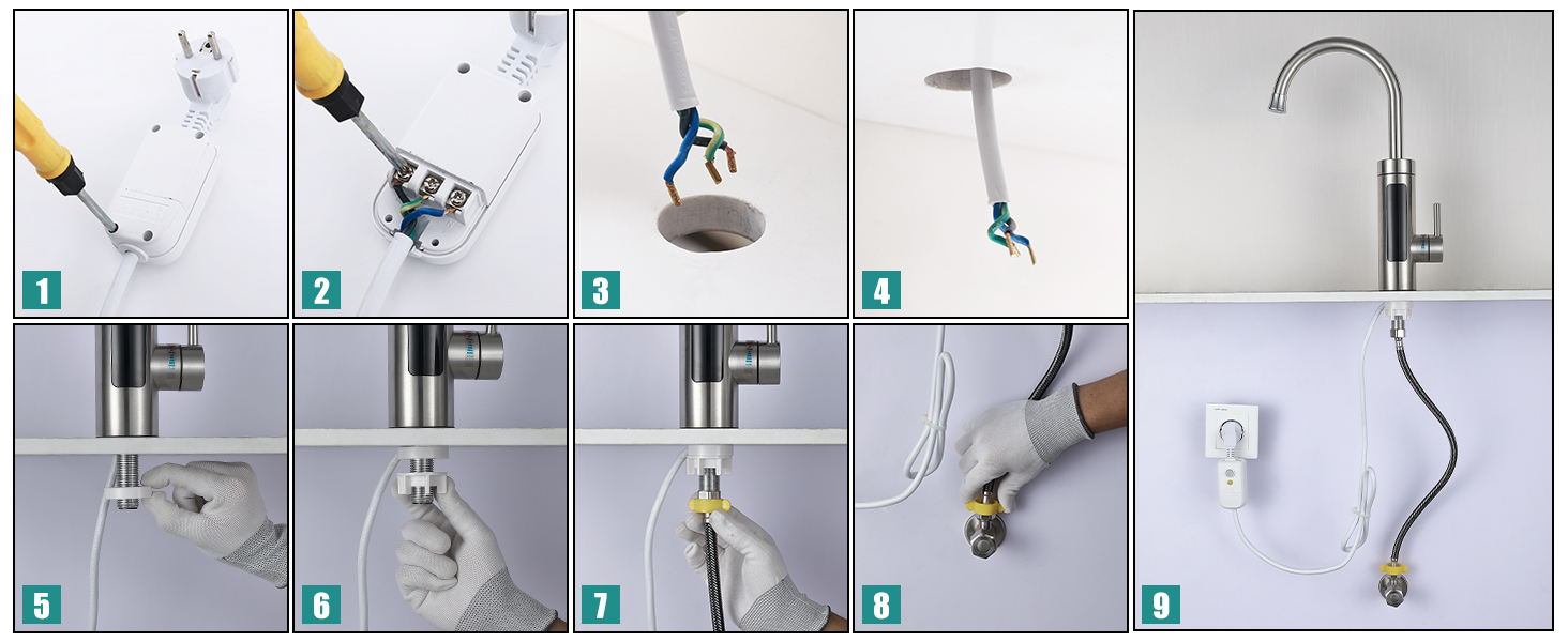 edelstahl durchlauferhitzer für wasserhahn