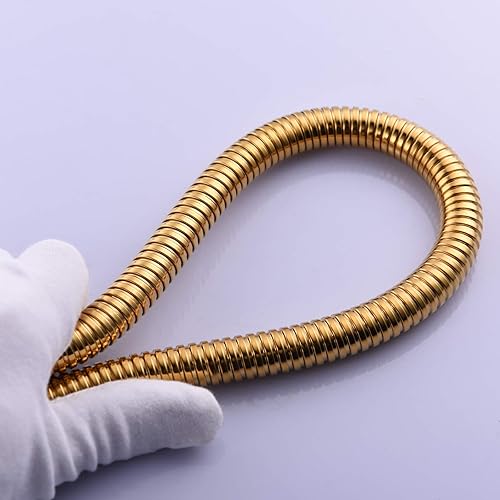 CIENCIA Isiflex Brauseschlauch 2.5m Chrom Duschschlauch Edelstahl mit Doppel-Lock 1/2 Anti-Knickschutz Flexibler Brauseschlauch, FHA020 - Cheap-Us