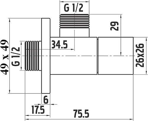 Eckventil 1/2 Zoll x 1/2 Zoll mit Filtersieb - Eckventil für Anschluss Wasserhahn Bad und Küche - Kugelhahn komplett aus Metall mit herausnehmbarem Filter - Cheap-Us