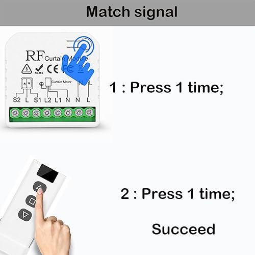 Tedeligo Funk Rolladensteuerung Nachrüstset, Funk Schalter für Rolladen Jalousien Markisen Bestehend leichte Montage, Bis 100m Reichweite, 2200W Weiß - Cheap-Us