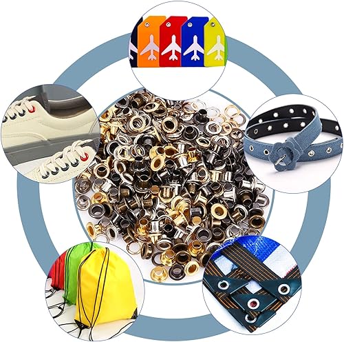 GORGECRAFT 200 Sets 4 Farben Ösen Und Ösen 3 mm Loch Selbsttragende Öse Mini Crop A Dile Ösen Mit Unterlegscheiben Für Papierhandwerk Perlenkerne Kleidung Leder Leinwand - Cheap-Us