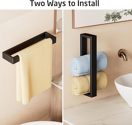KES Handtuchhalter Schwarz Matt Handtuchring Bad Badetuchhalter Edelstahl SUS304 Handtuch Halter Handtuchstange Geschirrtuchhalter Wandmontage, A23080-BK - Cheap-Us