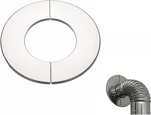 Beekeg Ofenrohr Rosette,Abdeckrosette Edelstahl,Rohrmanschette,Kaminaufsatz Ofenknie Rosette Kaminhaube Grundplatte(Abdeckrosette,DN 100 mm) - Cheap-Us