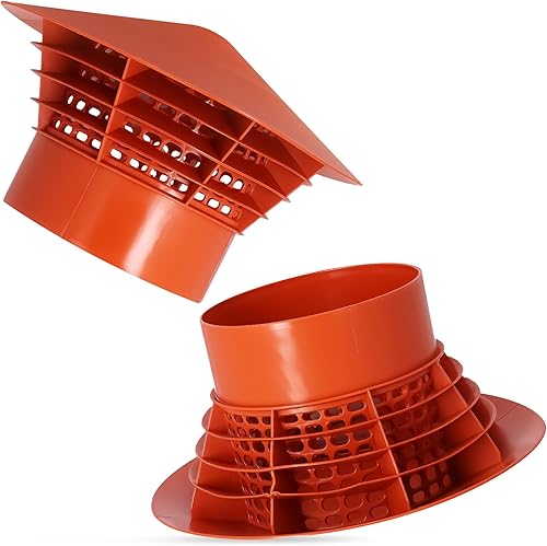Millto™ Dachentlüftungskappe Abflussrohranschluss Abwasserentlüftungsendkappe Schornsteinrohr Regenabdeckung 110 mm Orange Steckbuchsenstecker - Cheap-Us