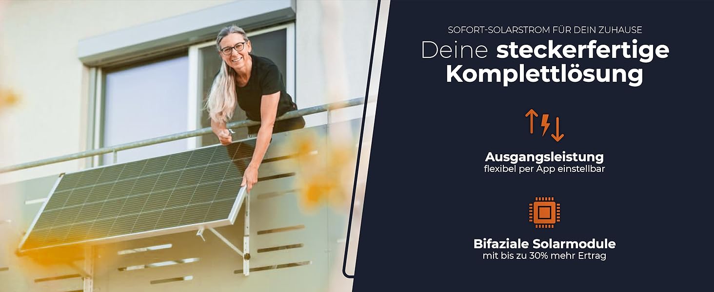 Balkonkraftwerk Komplett Steckdose