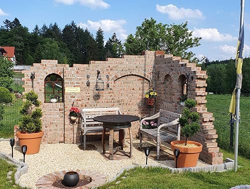 Stallfenster Eisenfenster Scheunenfenster Eisen Fenster 46 x 74cm im Antik-Stil Rost Gartenmauer - Cheap-Us