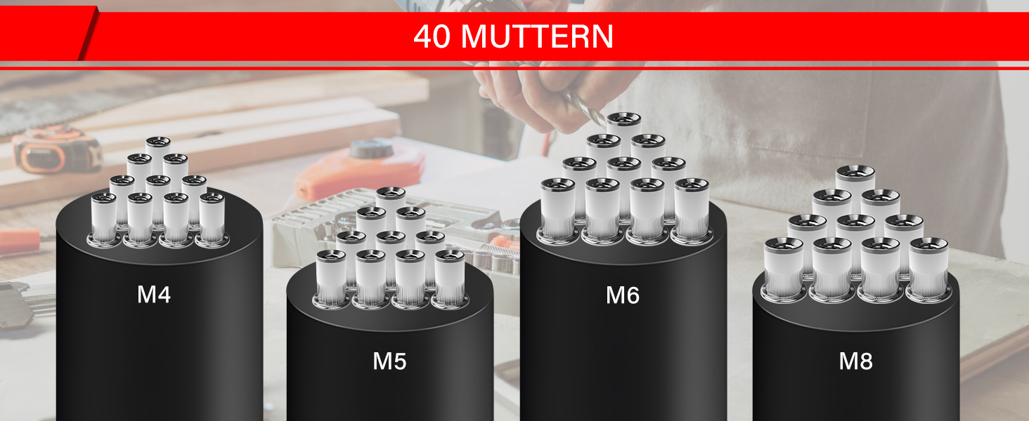 Nietmutternzange Set, Beaspire Nietmutter Kit, 