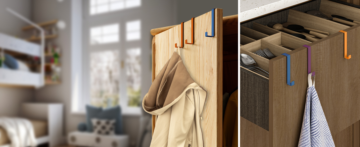 Türhakenleiste zum einhängen, patere porte,  coat hooks for door