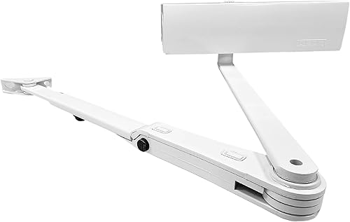 GEZE TS 2000 V BC Silber Gestängetürschließer für einflügelige Türen bis 1250 mm Flügelbreite mit Gestänge und Montageplatte/Set 3 in 1 - Cheap-Us