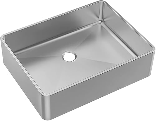 Essebagno Luisa Aufsatzwaschbecken 48x37 aus Edelstahl - Cheap-Us