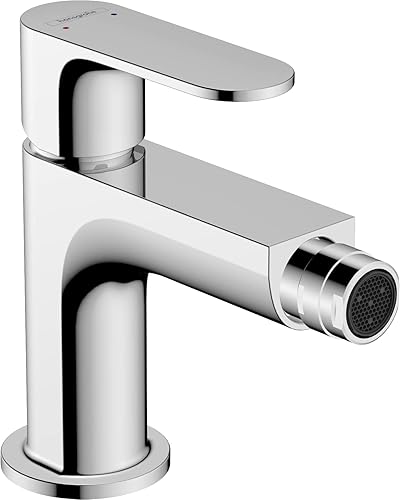 hansgrohe Einhebel-Bidetmischer Rebris S, Bidetarmatur mit Metall Zugstange, wassersparend, Chrom - Cheap-Us