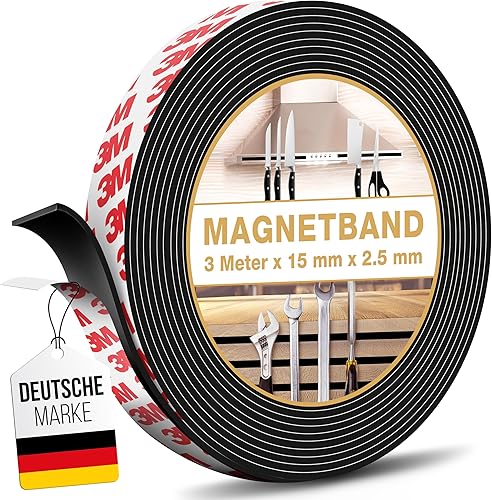 MYMIND® Magnetband Selbstklebend [Extra Stark] mit 3M Kleber - Sehr Starkes Magnetklebeband für Maximale Haftung - Magnetstreifen Selbstklebend - Magnetisches Klebeband - Cheap-Us