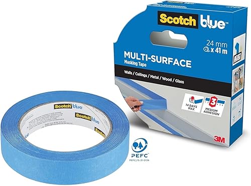 ScotchBlue Premium 2090 UK Abdeckband für Wände, Decken, Metall, Holz und Glas, blau, 24mm - Cheap-Us