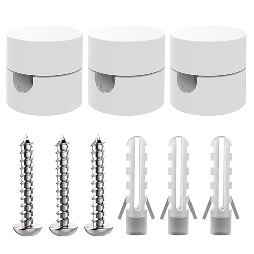 ZOHAR 3 Stück Zweiteilige Wand- und Deckenpins Weiß für Textilkabel Deckenbefestigung Affenschaukel Aufputz-Kabelhalter für Lampe DIY mit Schrauben und Dübeln - Cheap-Us
