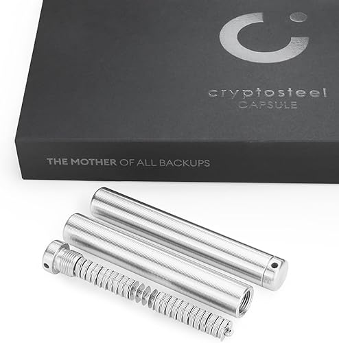 Crypto Cold Wallet Seed Backup.Bitcoin & Crypto Sicherheits-Backup für Ihre 24-Wort Recovery Seed Phrase | Kompatibel mit Ledger, Trezor & BitBox. Cryptosteel Capsule Duo - Cheap-Us