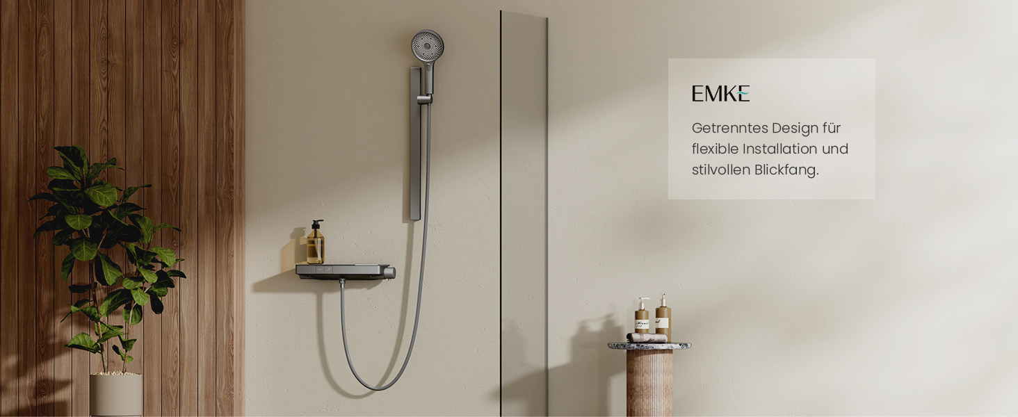 Duschset Anthrazit Matt