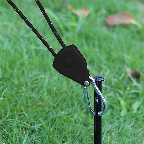 4 Stück Abspannseile mit Seilspanner, 4m x 4mm Einstellbare Seil Ratsche mit Haken, Camping Seil mit Spanner, Reflektierende Seilratsche, Windfestes Seil, Zeltschnur Leuchtend für Zelte,Sonnensegel - Cheap-Us