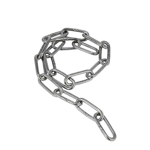 Edelstahl V4A Kette, 2,0 Meter, 2 mm Materialstärke, 31,25 kg Maximalbelastung, langgliedrig, rostfrei, poliert, ähnlich DIN763 - Tecklenborg Kegel GmbH - Cheap-Us