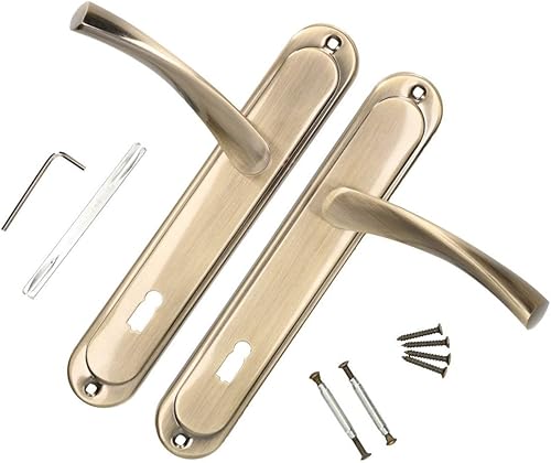 KOTARBAU Türdrücker 72 mm BB Türgriff Patin Türbeschlag Türklinke Drückergarnitur Langschild Türdrückergarnitur Innentür Außentür Handgriff Torbeschlag - Cheap-Us