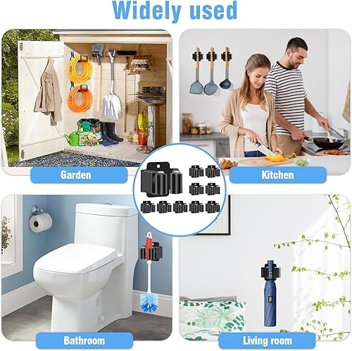 JSMTKJ 10 Stück Gerätehalter, Besenhalterung Wand Gartengerätehalter Besenhalter Edelstahl Wandhalterung Besenhalter Wand für Wischmopp, Besen, Schaufel, Werkzeuge - Cheap-Us