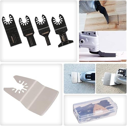 Sägeblätter Kit, CGBOOM 28 tlg Multitool Zubehör Oszillierendes Sägeblatt set Mix Klingen Multifunktionswerkzeug Oszillierwerkzeug Zubehör für Fein Multimaster, Einhell, Milwaukee, Dewalt, Makita - Cheap-Us