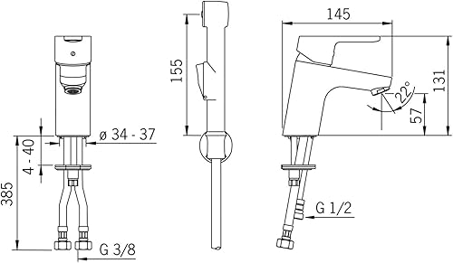 Hansa primo bidetta Einhand Waschbecken S/V Chrom (49462203) - Cheap-Us