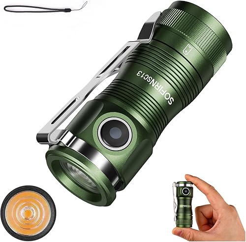 Sofirn SC13 Mini Taschenlampe Led Aufladbar, 1300 LM Taschenlampe Klein, Led Taschenlampe Extrem Hell mit 5 Modi, IP68 Wasserdichte EDC taschenlampe für Camping, Wandern, Notfäll, Outdoor Taschenlampe - Cheap-Us