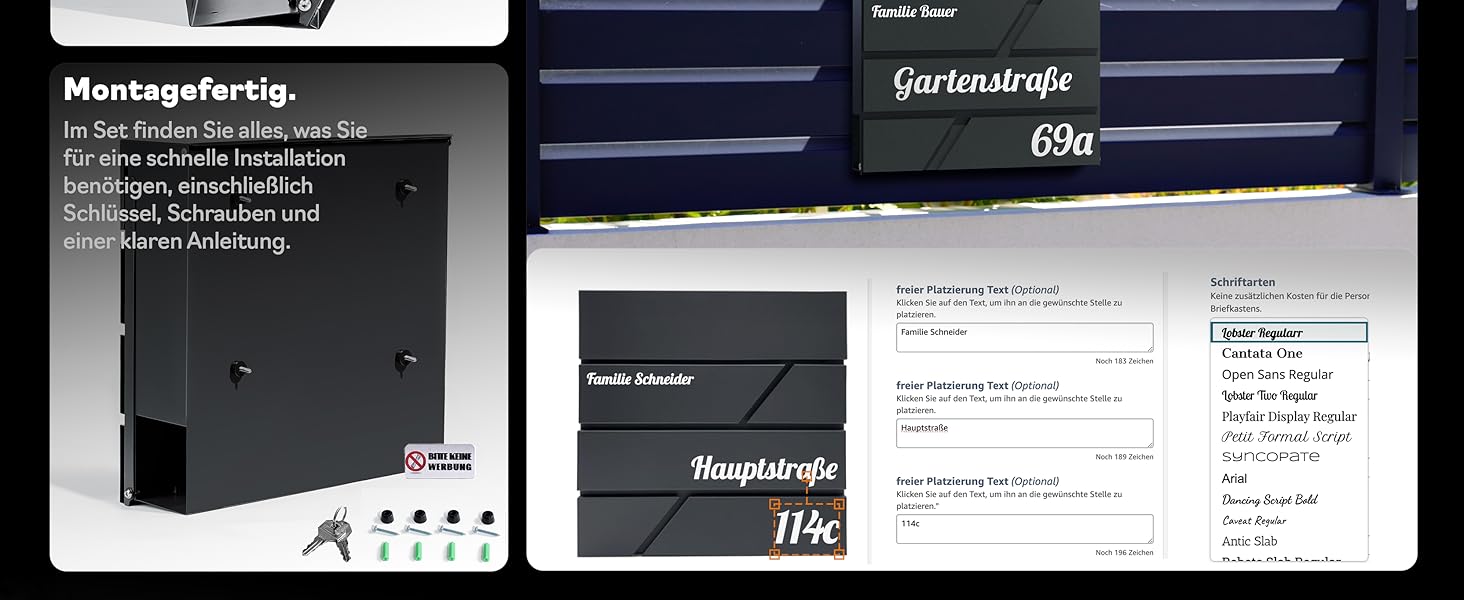 briefkasten mit zaitungsfach