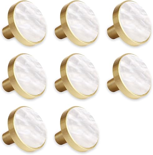 4 Stück Kommodenknöpfe Messing Schrankknöpfe Dekorative Schubladenknöpfe Möbelknöpfe Kleiderhaken Moderne Knöpfe Türgriffe Möbelgriff für Schrank Schublade Küche, 27mm - Cheap-Us